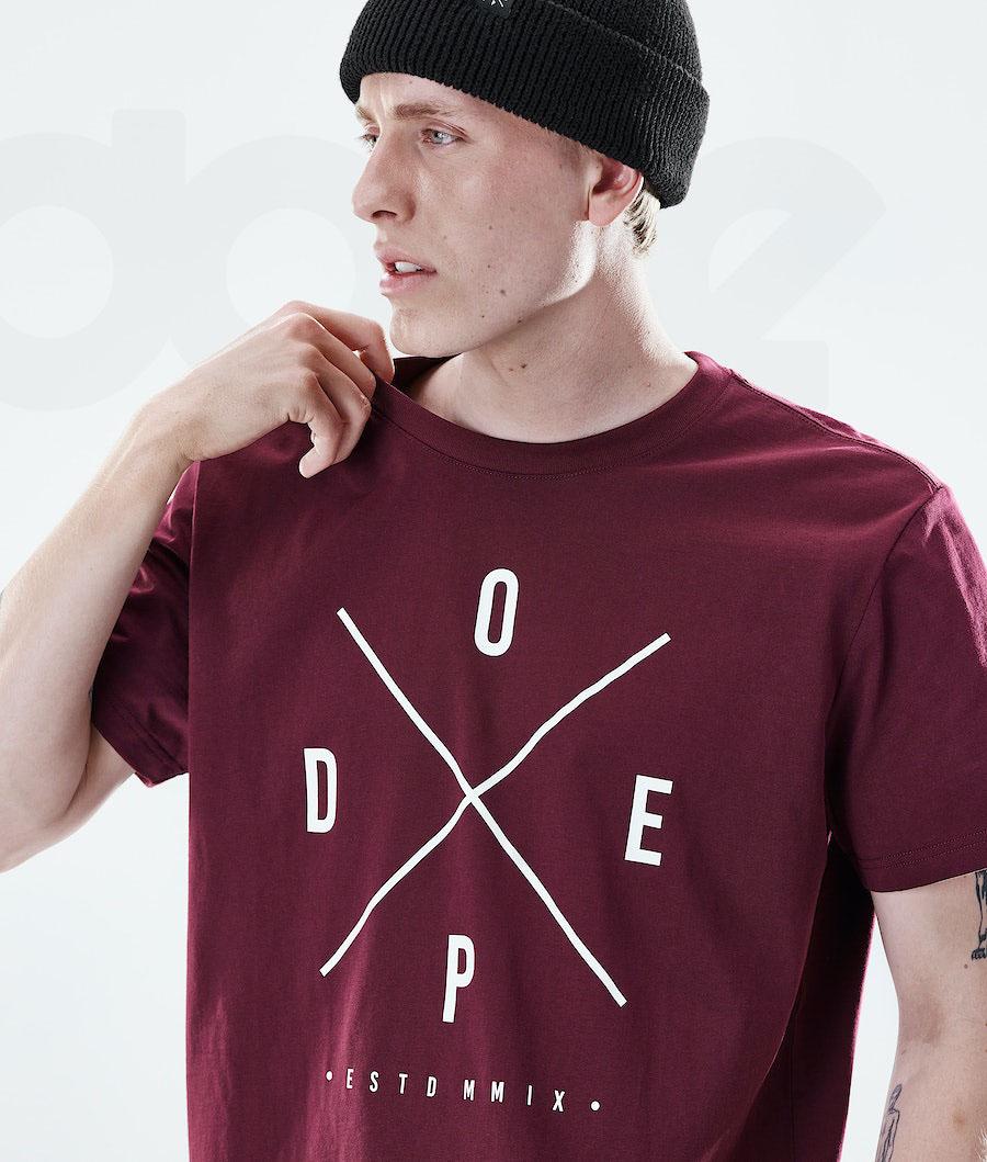 Dope Daily 2X-UP Uomo Magliette Bordeaux | ITGL2979