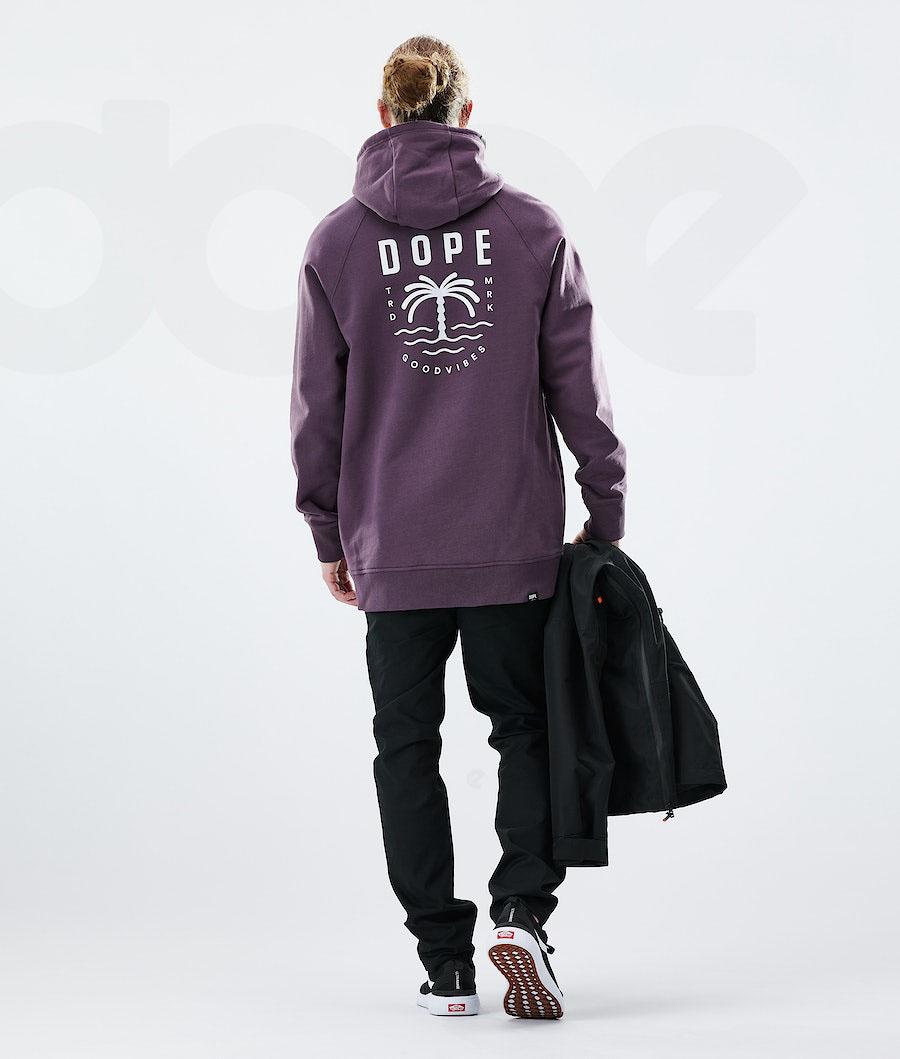 Dope Daily Palm Uomo Felpa Con Cappuccio Viola | ITBC3014