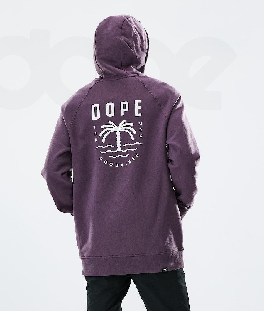 Dope Daily Palm Uomo Felpa Con Cappuccio Viola | ITBC3014