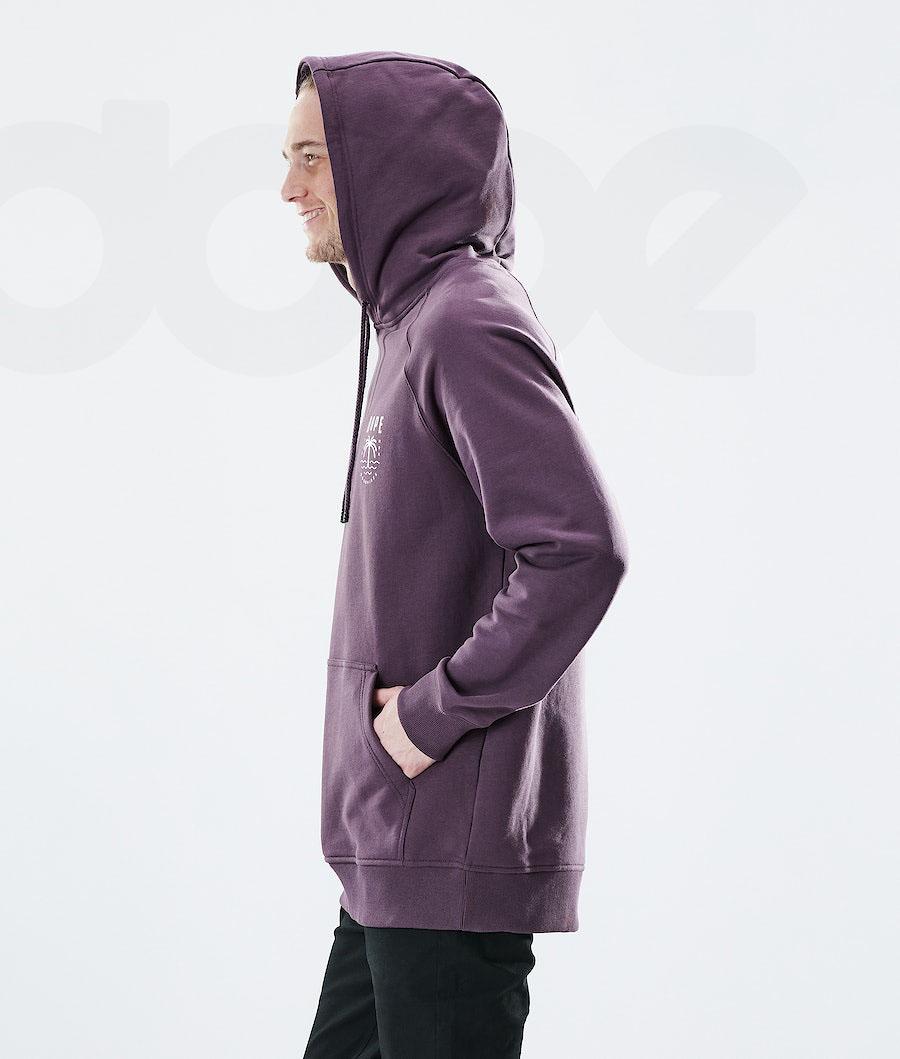 Dope Daily Palm Uomo Felpa Con Cappuccio Viola | ITBC3014