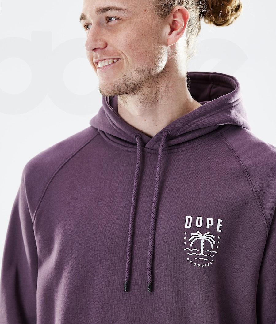 Dope Daily Palm Uomo Felpa Con Cappuccio Viola | ITBC3014