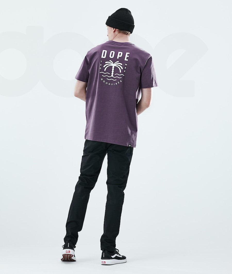 Dope Daily Palm Uomo Magliette Viola | ITSO2982