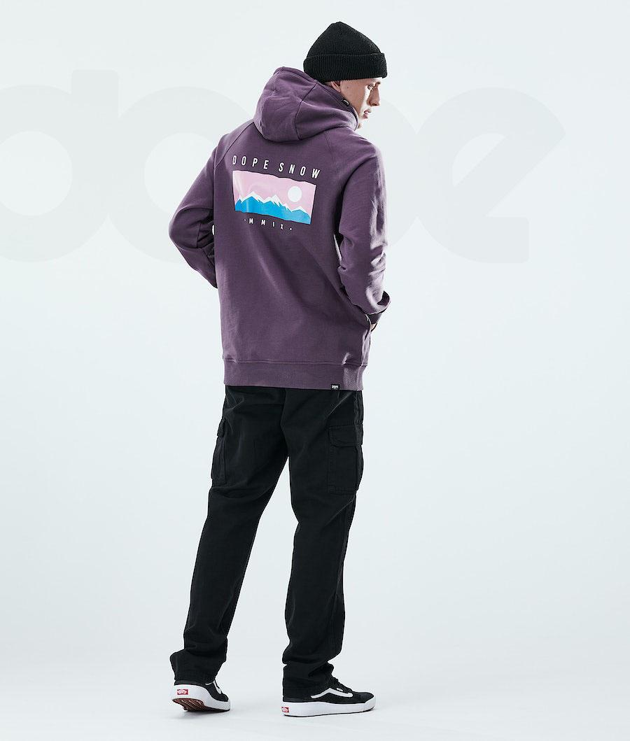 Dope Daily Range Uomo Felpa Con Cappuccio Viola | ITCE3016