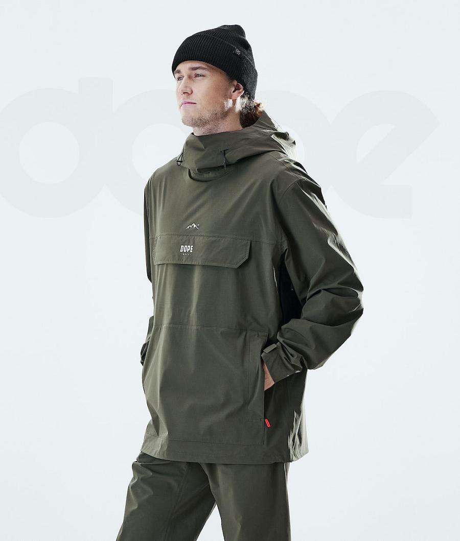 Dope Drizzard Uomo Giacche Outdoor Verde Oliva Verdi | ITDN2697