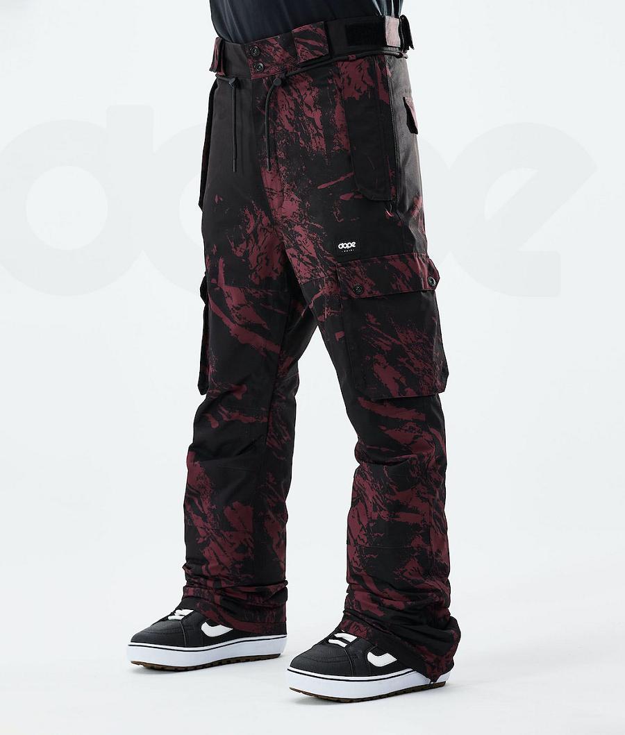 Dope Iconic 2021 Paint Uomo Pantaloni Snowboard Bordeaux | ITXF2591