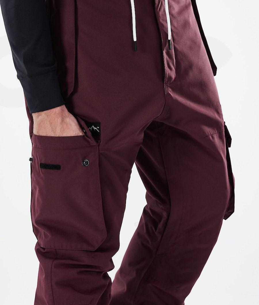 Dope Iconic 2021 Uomo Pantaloni Snowboard Bordeaux | ITVD2589