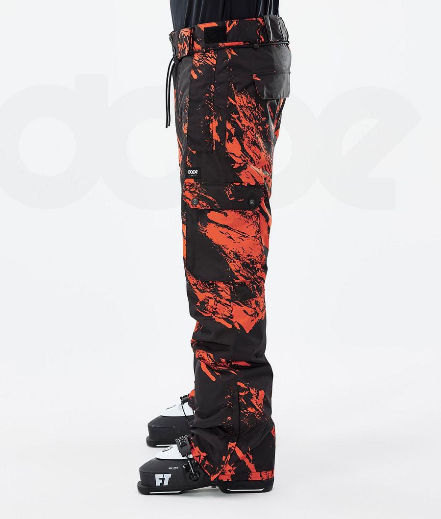 Dope Iconic Paint Uomo Pantaloni Da Sci Arancioni | ITMA2657