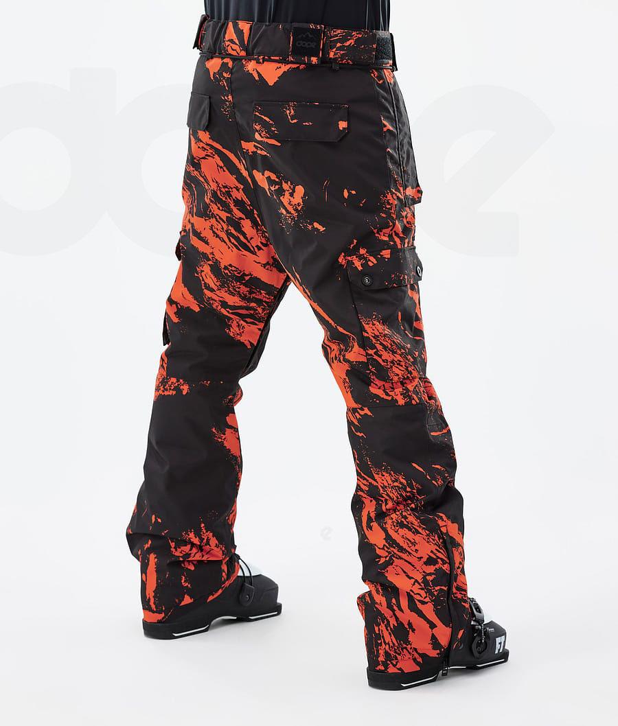 Dope Iconic Paint Uomo Pantaloni Da Sci Arancioni | ITMA2657