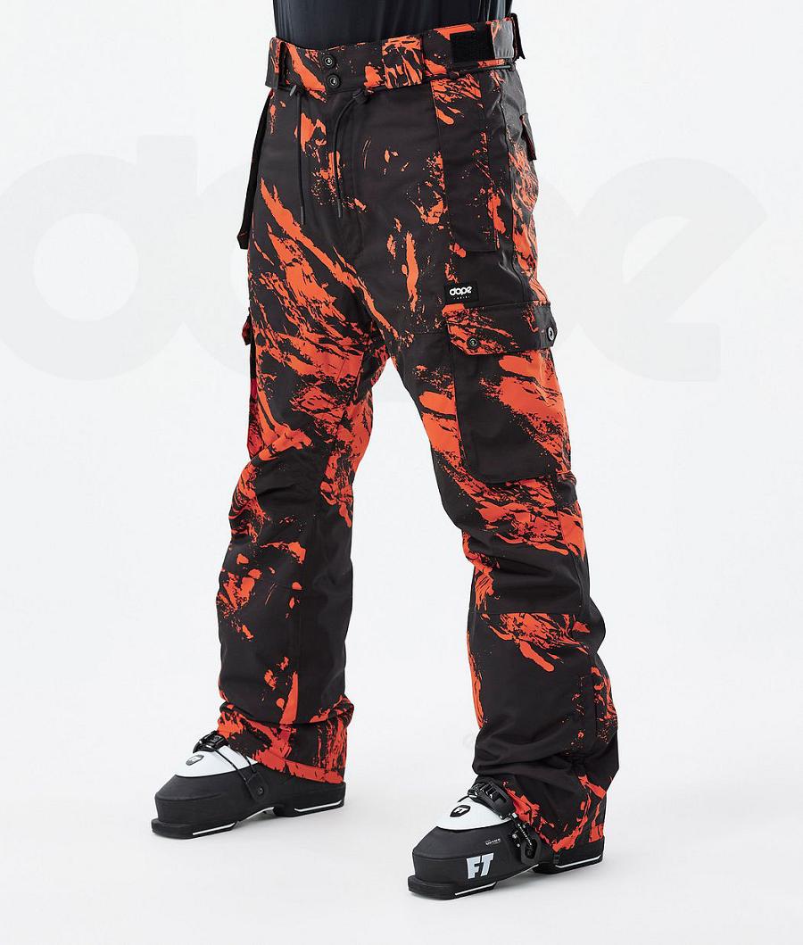 Dope Iconic Paint Uomo Pantaloni Da Sci Arancioni | ITMA2657