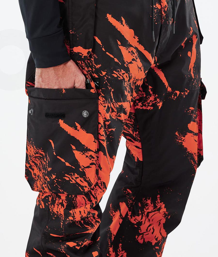 Dope Iconic Paint Uomo Pantaloni Snowboard Arancioni | ITKI2594