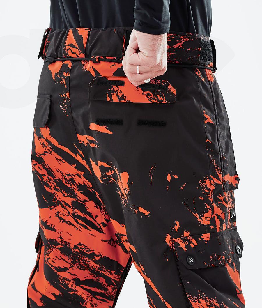 Dope Iconic Paint Uomo Pantaloni Snowboard Arancioni | ITKI2594