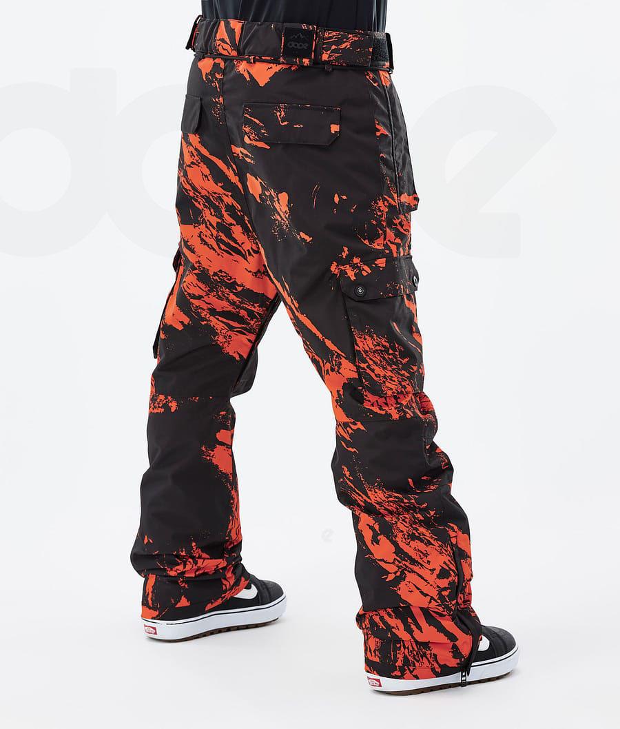 Dope Iconic Paint Uomo Pantaloni Snowboard Arancioni | ITKI2594