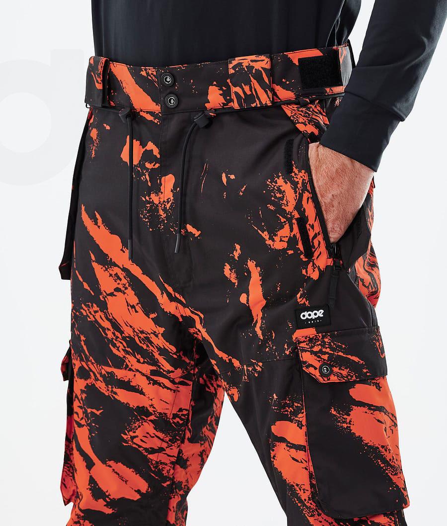 Dope Iconic Paint Uomo Pantaloni Snowboard Arancioni | ITKI2594