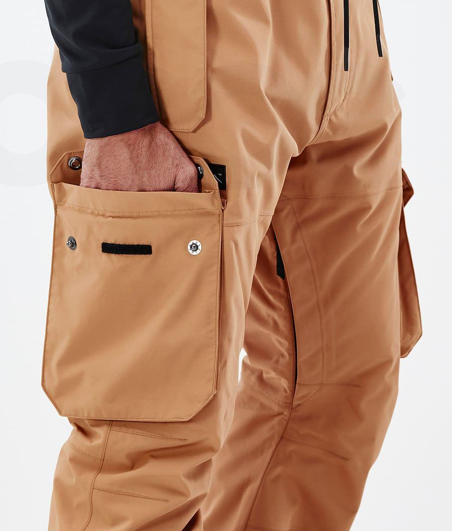 Dope Iconic Uomo Pantaloni Da Sci Khaki Gialle | ITEX2636