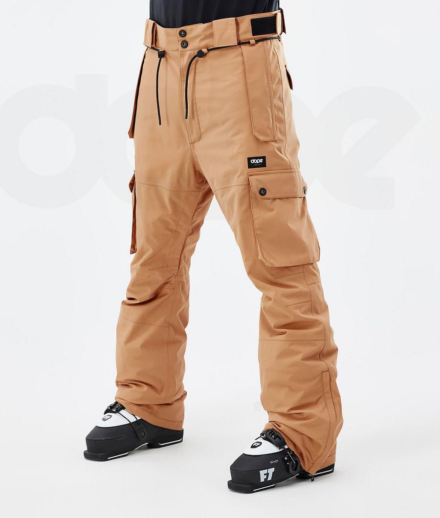 Dope Iconic Uomo Pantaloni Da Sci Khaki Gialle | ITEX2636