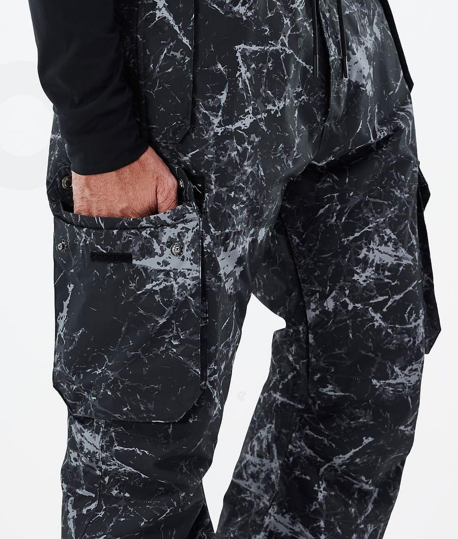 Dope Iconic Uomo Pantaloni Snowboard Bianche Nere | ITPQ2576