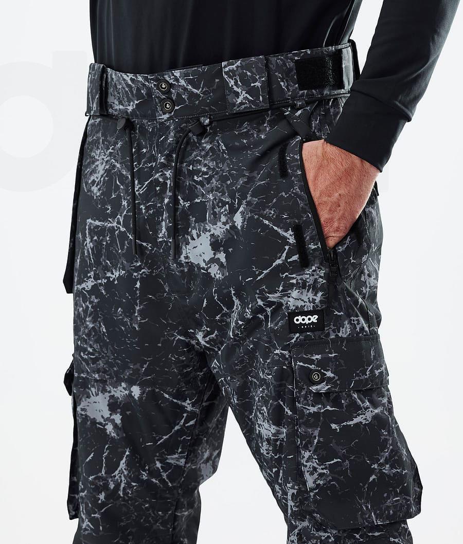 Dope Iconic Uomo Pantaloni Snowboard Bianche Nere | ITPQ2576