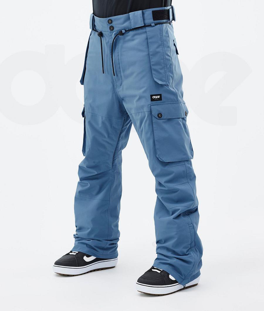 Dope Iconic Uomo Pantaloni Snowboard Blu Grigie | ITAP2575