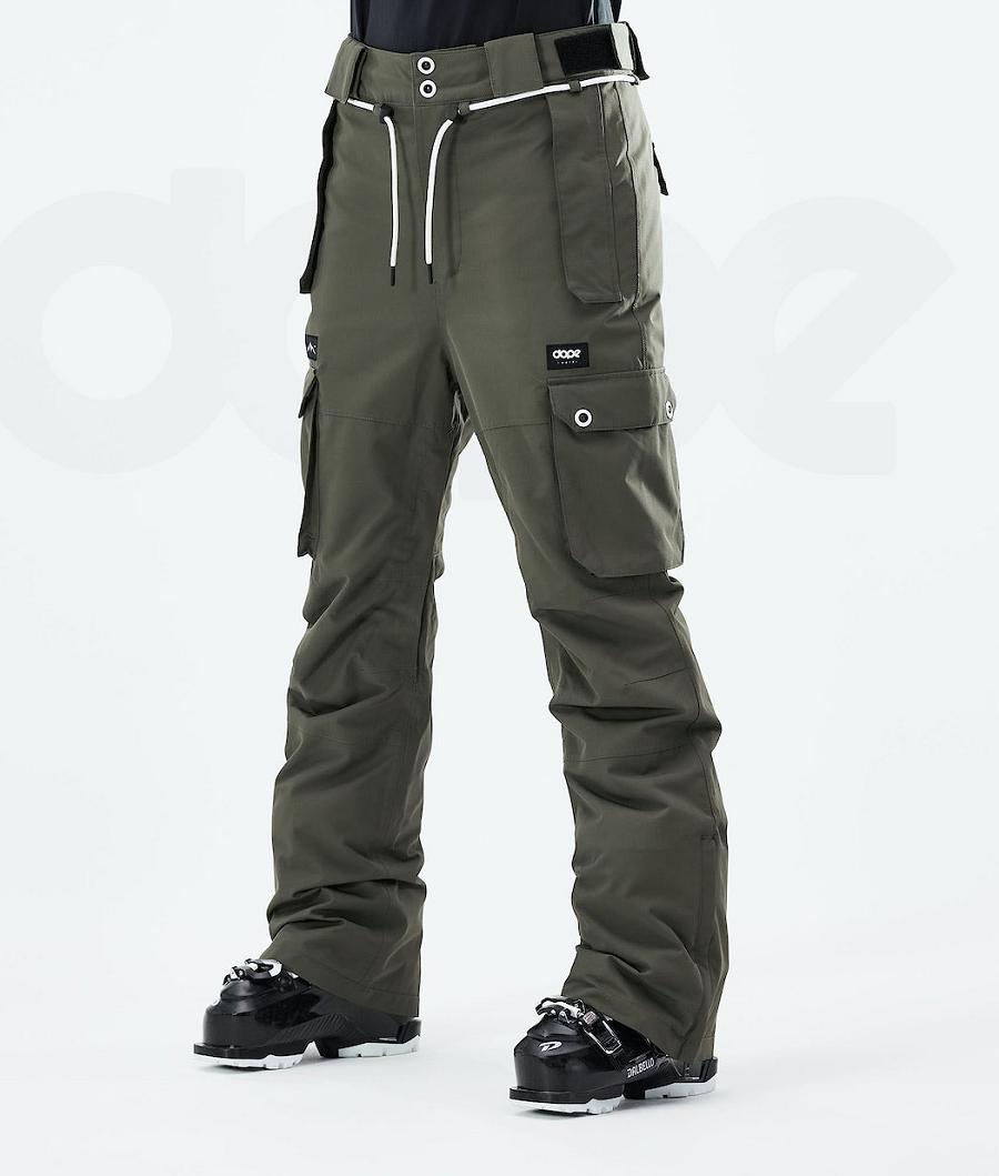 Dope Iconic W 2021 Donna Pantaloni Da Sci Verde Oliva Verdi | ITWY3347