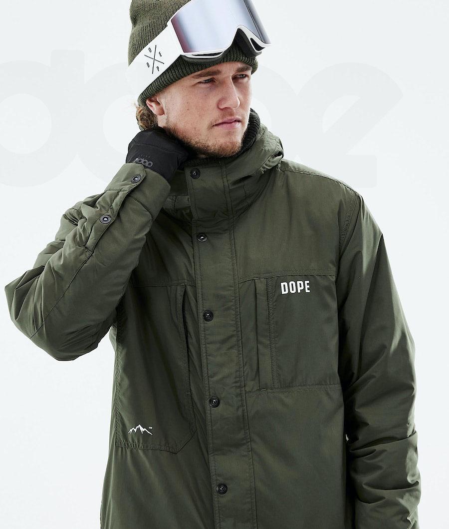 Dope Insulated Uomo Giacche Snowboard Verde Oliva Verdi | ITRW2795