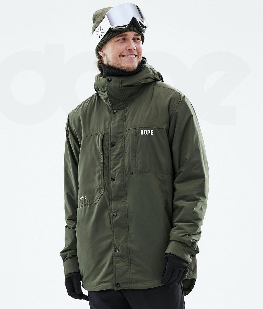 Dope Insulated Uomo Giacche Snowboard Verde Oliva Verdi | ITRW2795