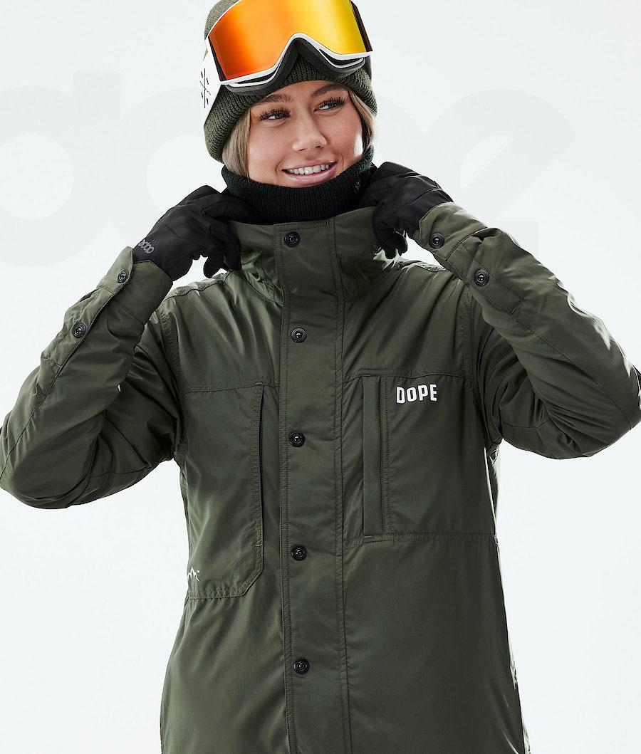 Dope Insulated W Donna Giacche Da Sci Verde Oliva Verdi | ITCE3657