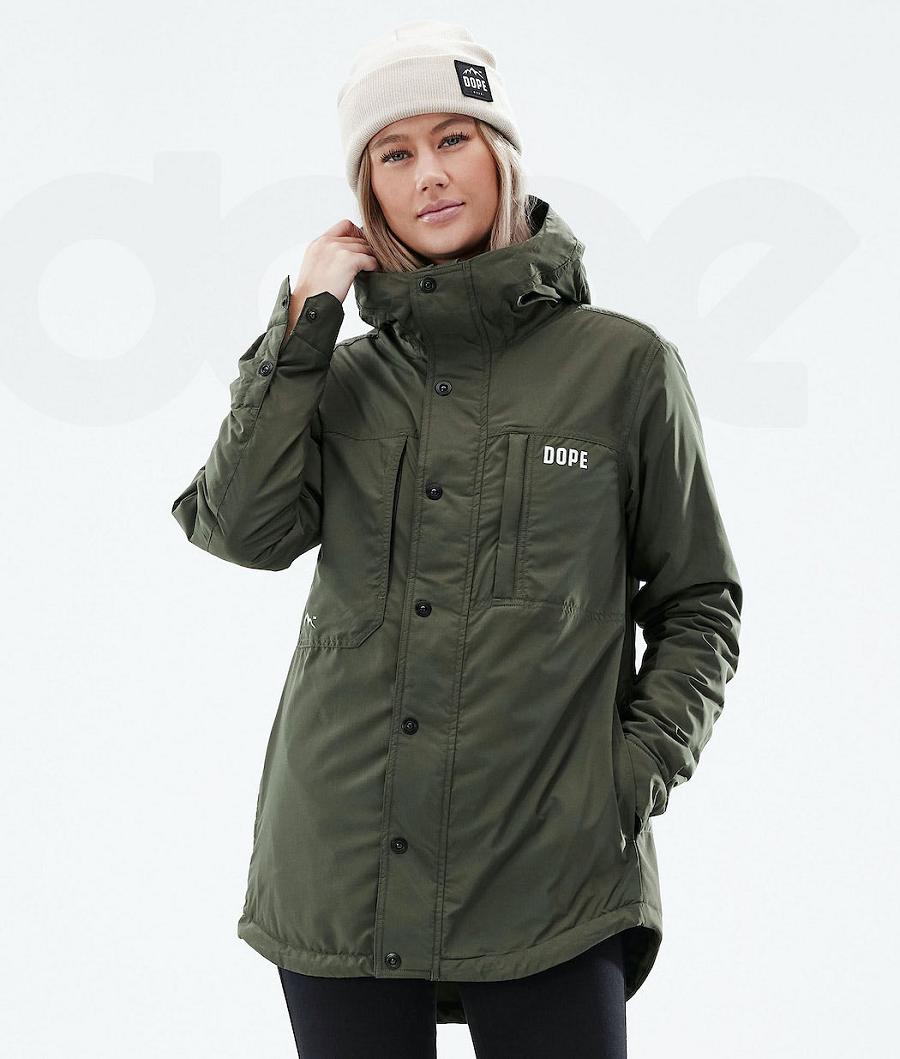 Dope Insulated W Donna Giacche Outdoor Verde Oliva Verdi | ITPQ3740