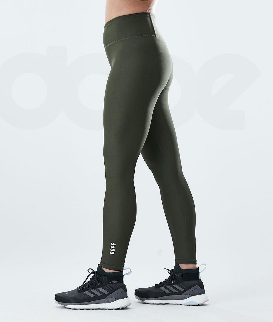 Dope Lofty Donna Leggings Verde Oliva Verdi | ITAP3791