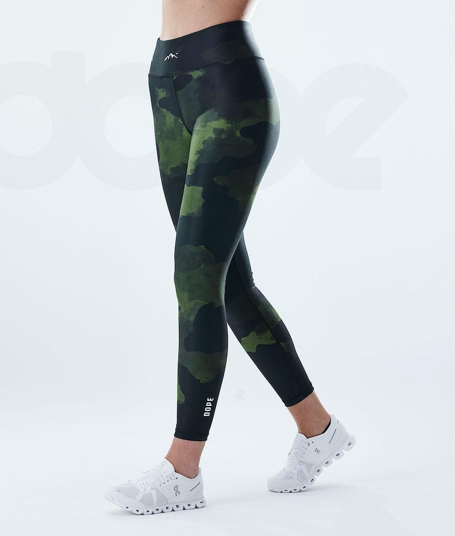 Dope Lofty Donna Leggings Verdi Camouflage | ITHK3793