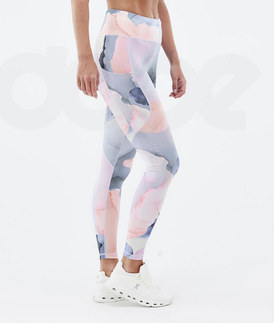 Dope Lofty Tech Blot Donna Leggings Bianche | ITTV3804