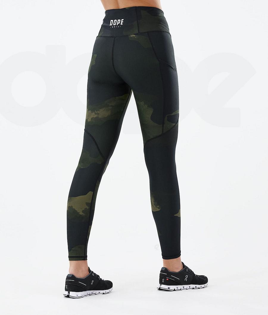 Dope Lofty Tech Donna Leggings Verdi Camouflage | ITUT3802