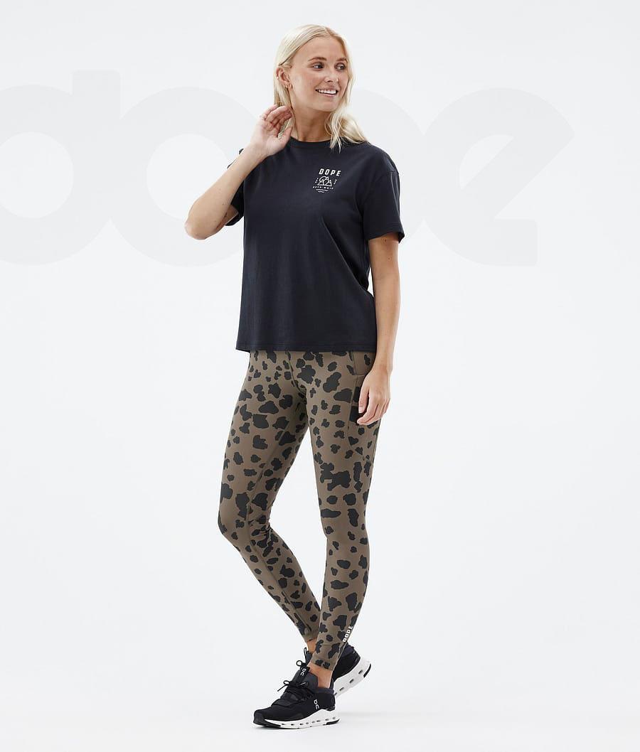 Dope Lofty Tech Dots Donna Leggings Marroni | ITMA3809