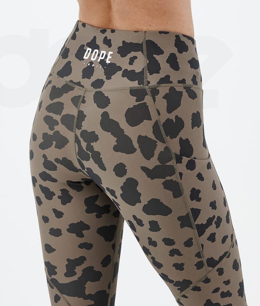 Dope Lofty Tech Dots Donna Leggings Marroni | ITMA3809