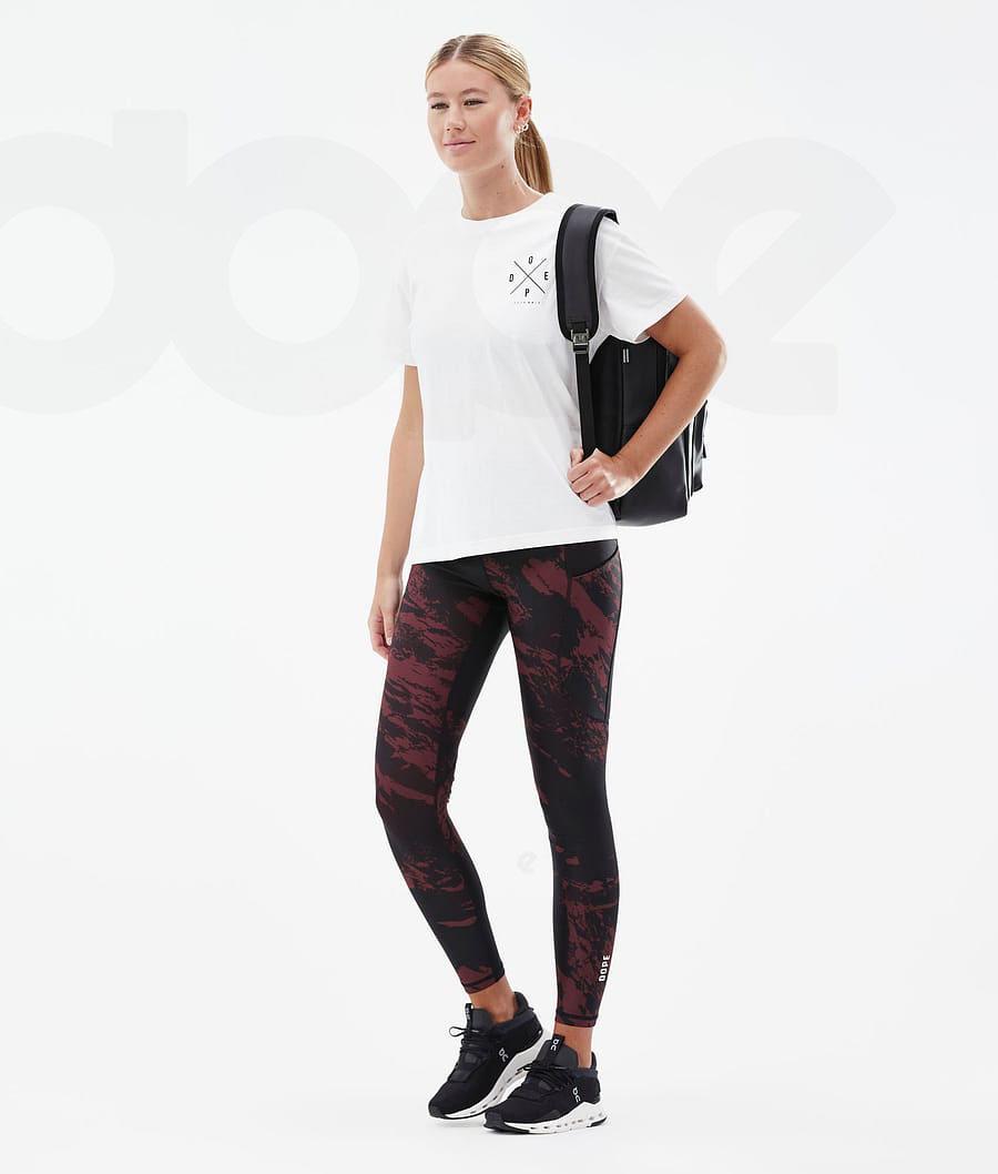 Dope Lofty Tech Paint Donna Leggings Bordeaux | ITNB3810