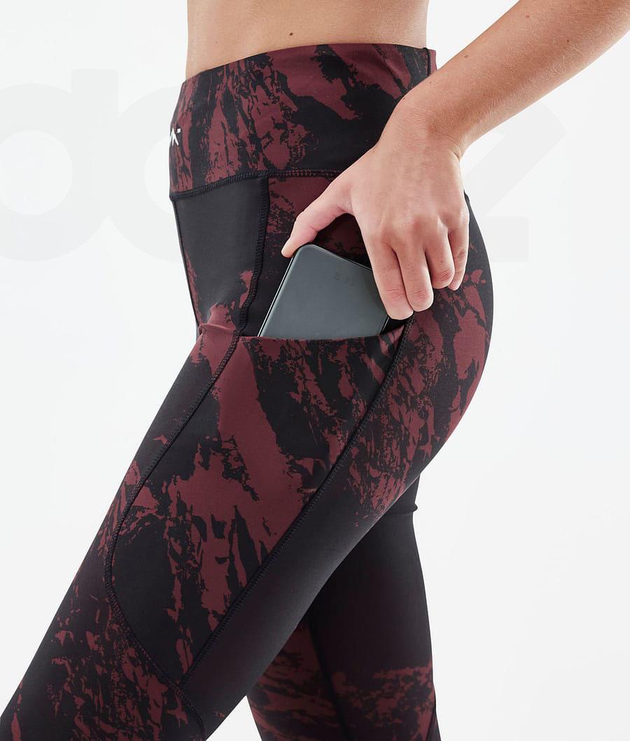 Dope Lofty Tech Paint Donna Leggings Bordeaux | ITNB3810