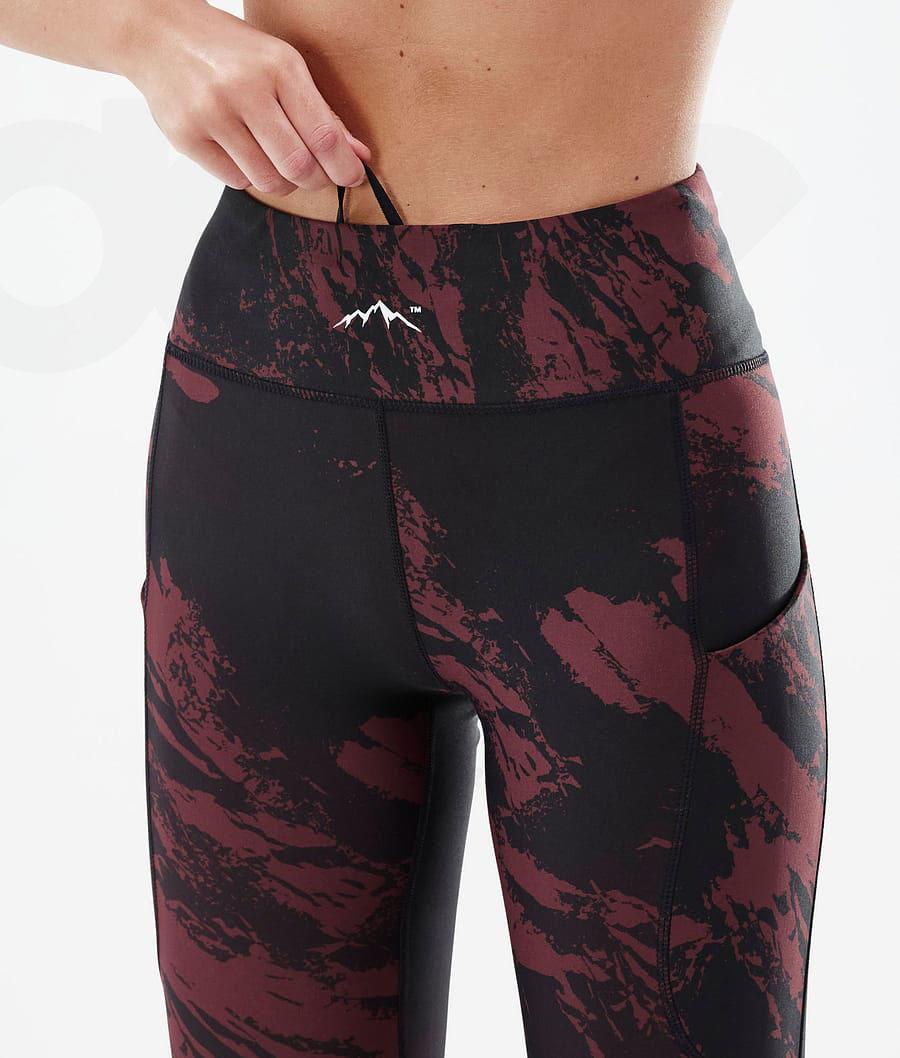 Dope Lofty Tech Paint Donna Leggings Bordeaux | ITNB3810