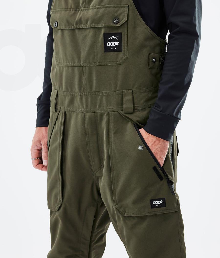 Dope Notorious B.I.B Uomo Pantaloni Snowboard Verde Oliva Verdi | ITHK2596