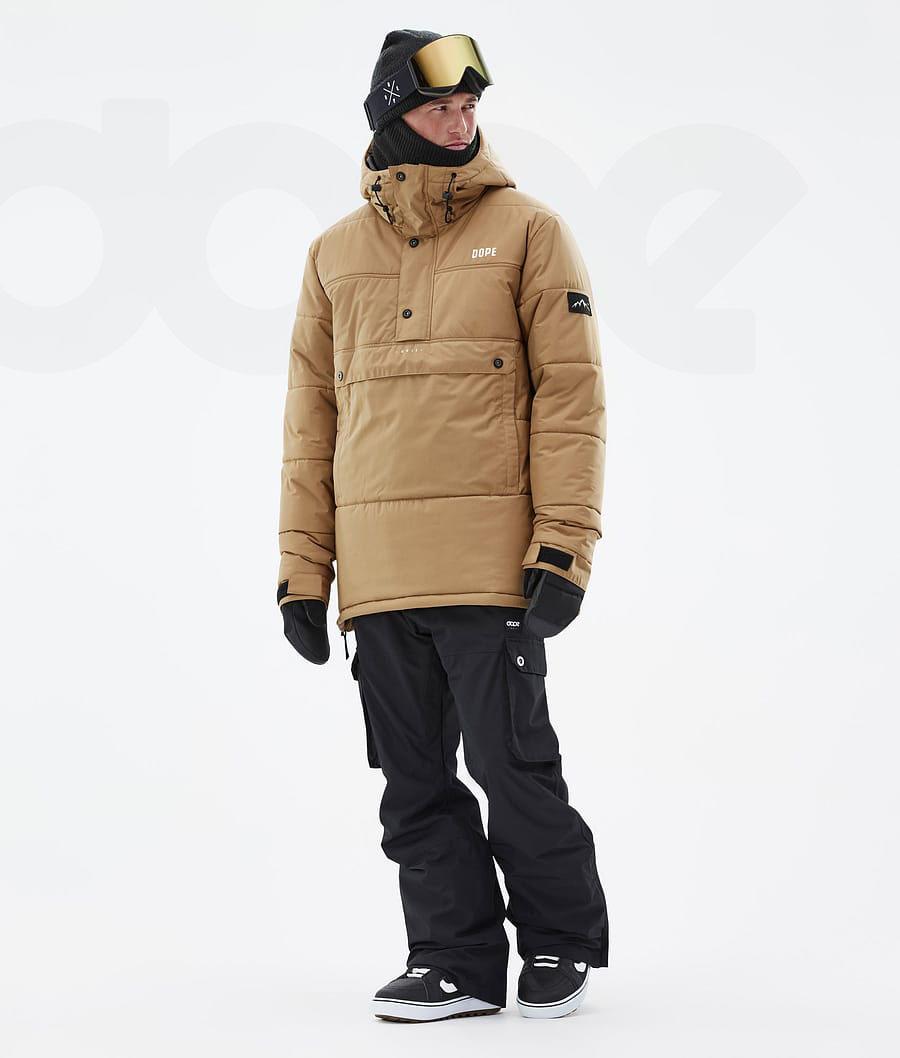 Dope Puffer Uomo Giacche Snowboard Oro | ITDN2812