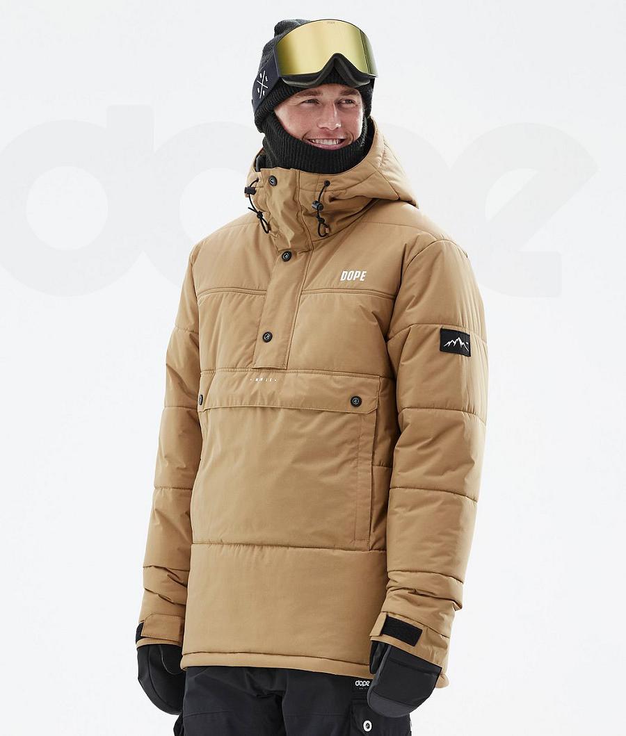 Dope Puffer Uomo Giacche Snowboard Oro | ITDN2812