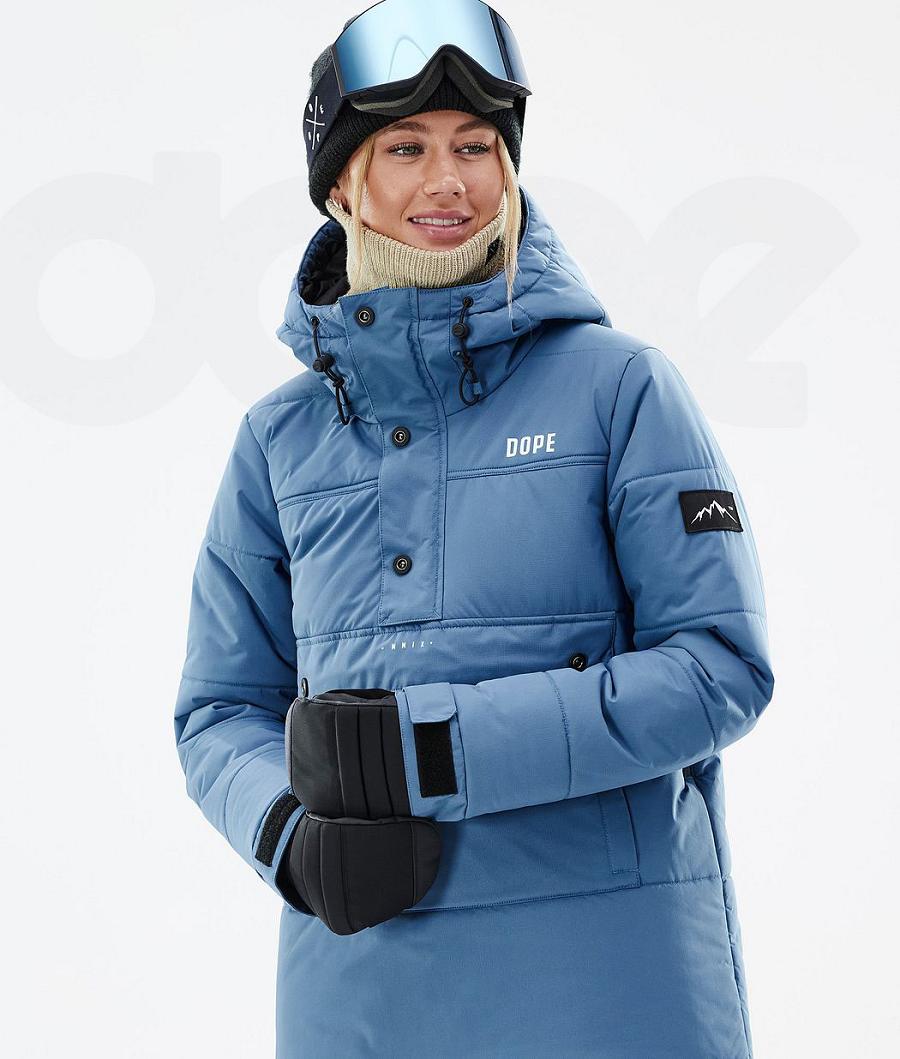 Dope Puffer W Donna Giacche Snowboard Blu Grigie | ITZG3503