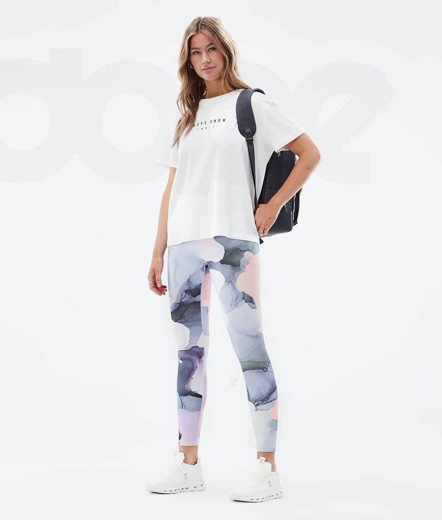 Dope Razor Blot Donna Leggings Rosa Colorate | ITHK3820