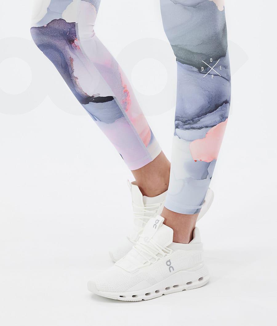 Dope Razor Blot Donna Leggings Rosa Colorate | ITHK3820