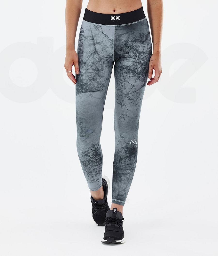 Dope Razor Dirt Donna Leggings Grigie Colorate | ITGL3821