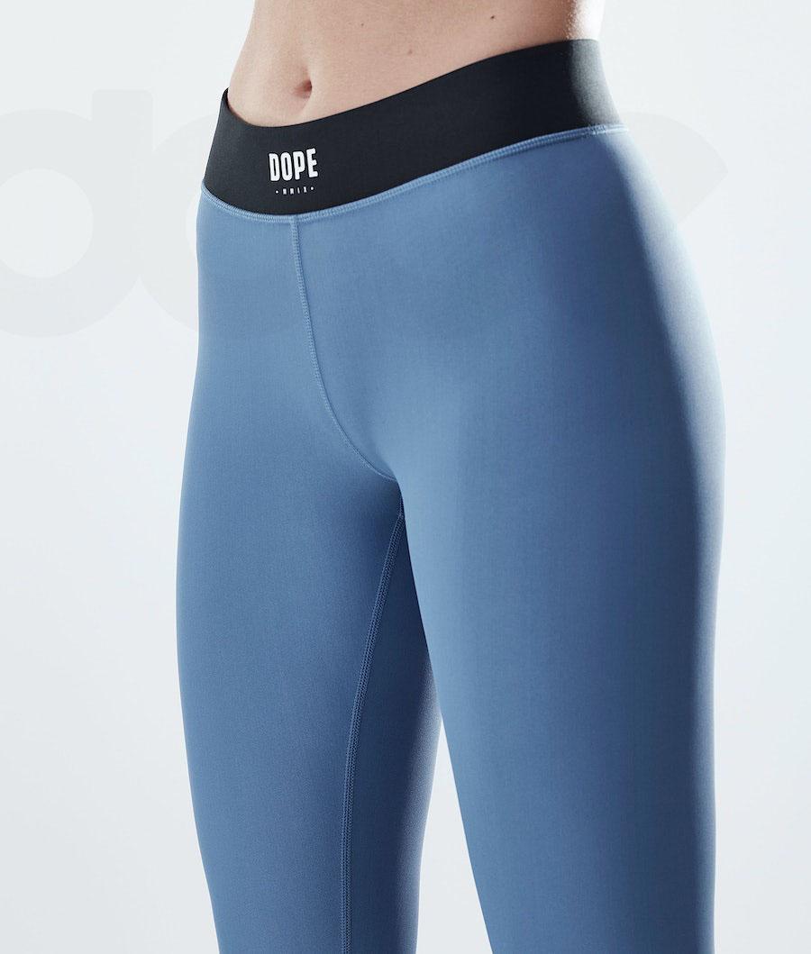 Dope Razor Donna Leggings Blu Grigie | ITCE3813