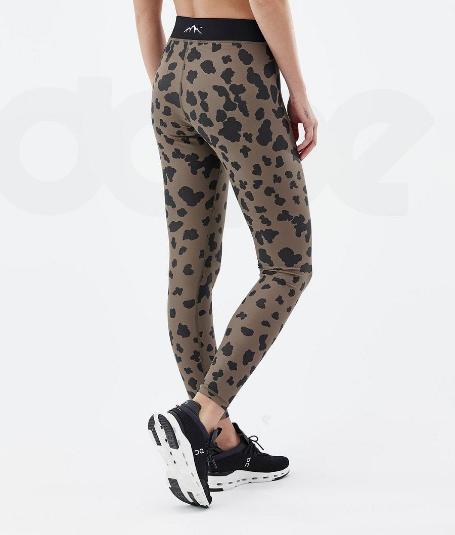 Dope Razor Dots Donna Leggings Marroni | ITFM3822