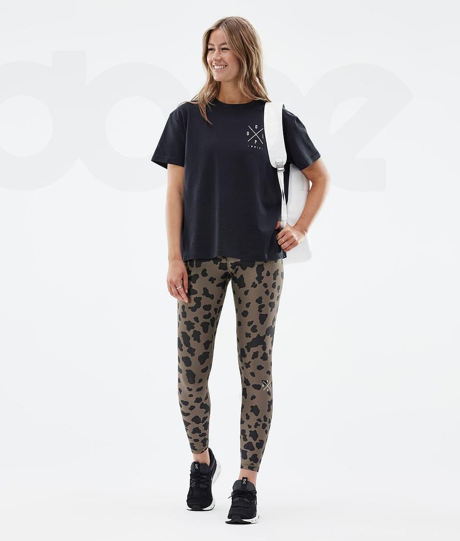 Dope Razor Dots Donna Leggings Marroni | ITFM3822