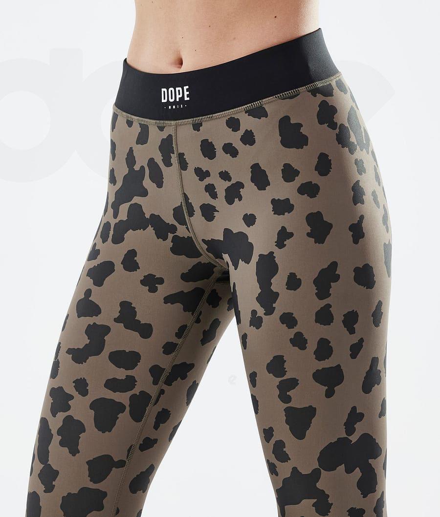 Dope Razor Dots Donna Leggings Marroni | ITFM3822