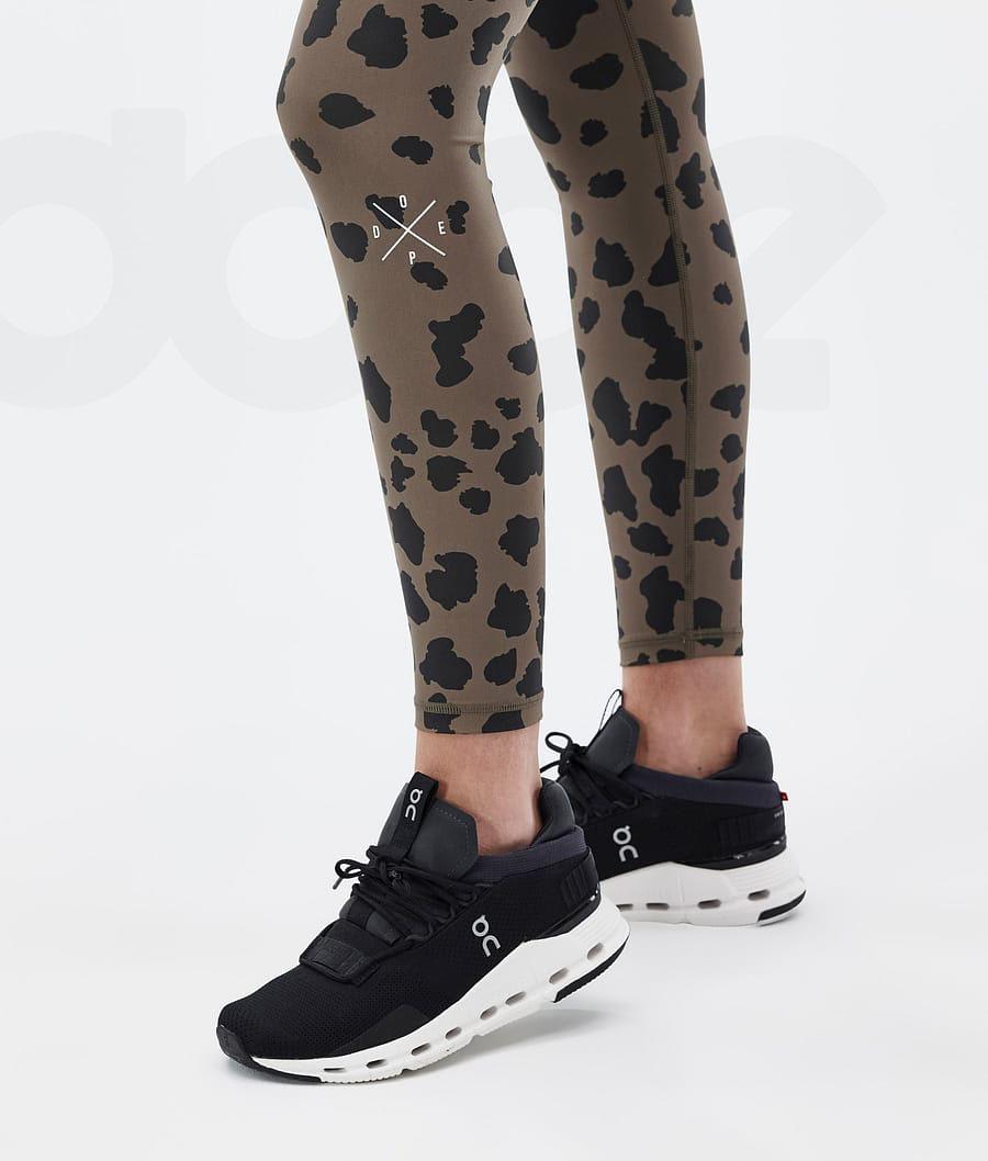 Dope Razor Dots Donna Leggings Marroni | ITFM3822