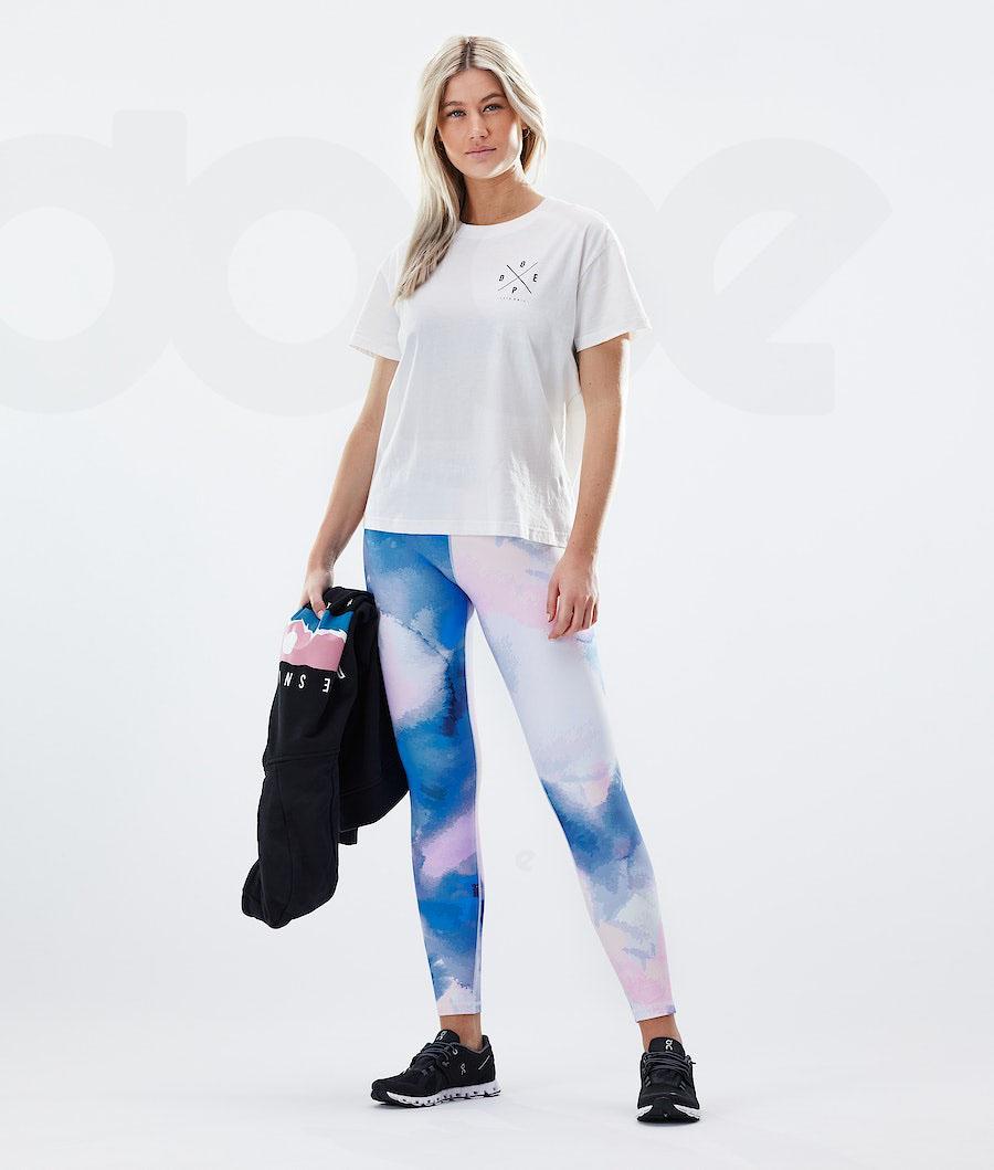 Dope Razor W Donna Leggings Bianche Colorate | ITPQ3826