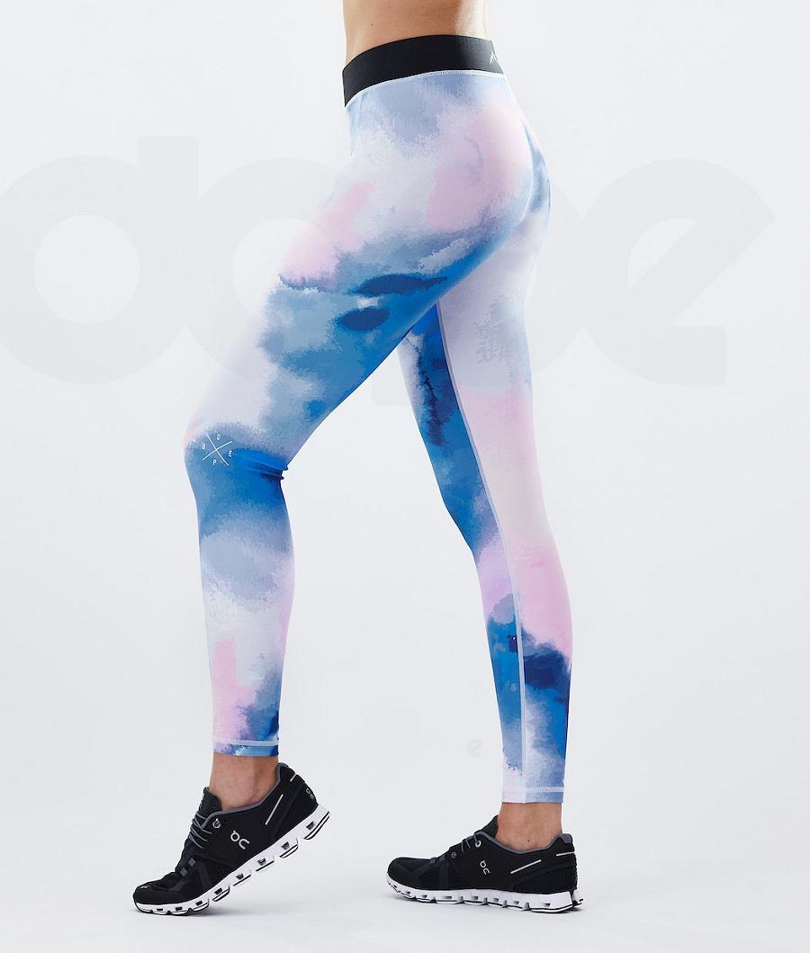 Dope Razor W Donna Leggings Bianche Colorate | ITPQ3826